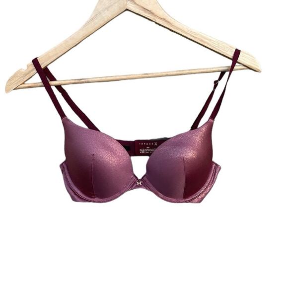 Savage X Fenty burgundy push-up demi bra size 34B - Picture 1 of 8